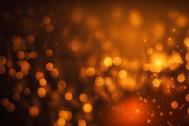 Abstract orange glitter bokeh background