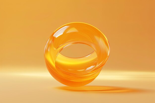 Abstract Orange Holo Object