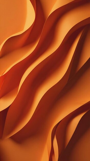 Abstract orange paper 3d rendered background