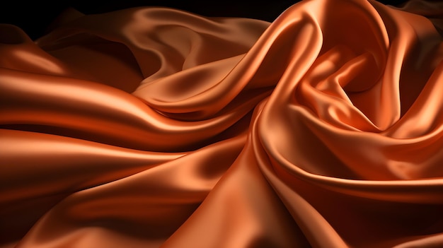 Abstract orange satin background