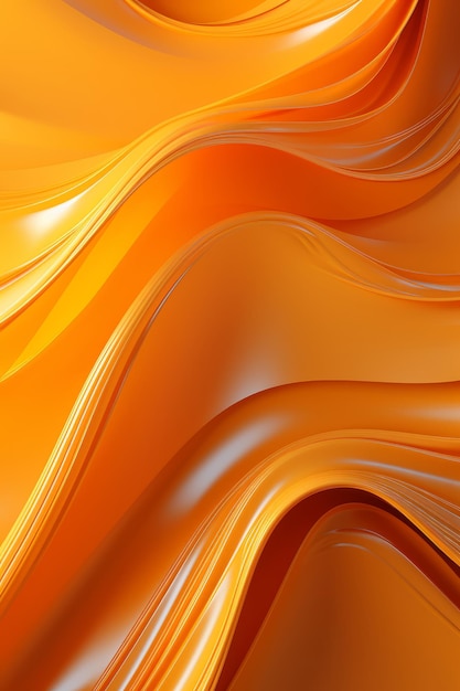 いくつかの滑らかな線を持つ抽象的なオレンジ色のシルクの背景