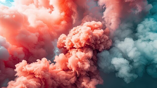 Abstract Orange Smoke Artistic Background