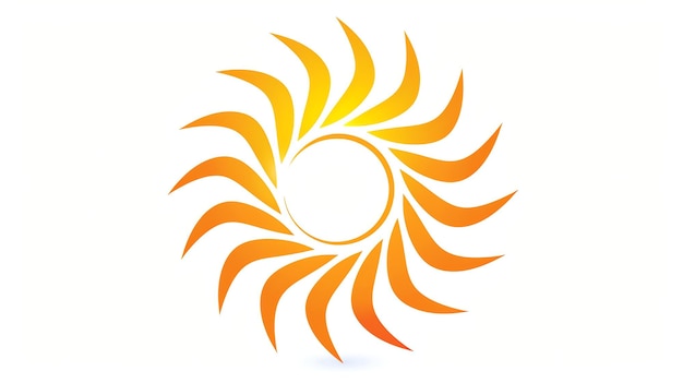 Abstract orange sun logo design