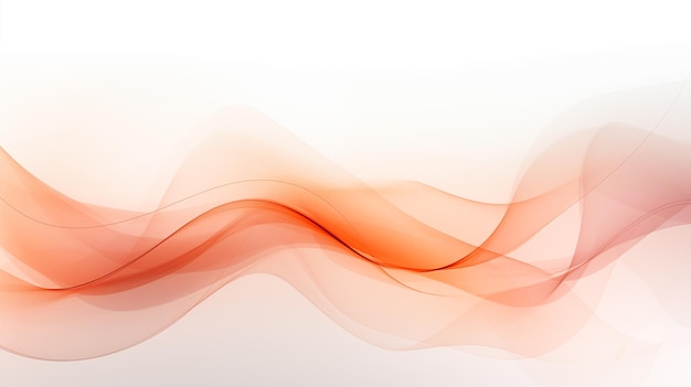 Abstract Orange Wavy Lines on a Soft Background