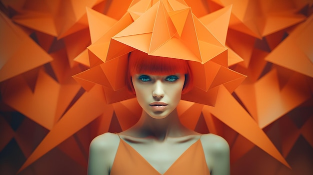 Foto abstract oranje behangontwerp als achtergrond