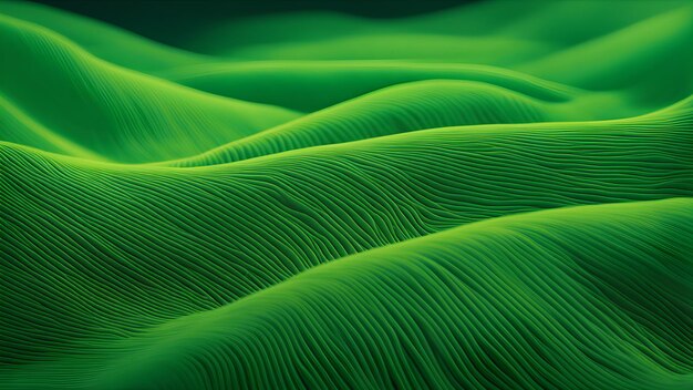 Abstract organic green lines as wallpaper background illustration Macro landscape wallpaper Wave