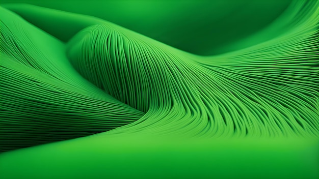 Abstract organic green lines as wallpaper background illustration Macro landscape wallpaper Wave