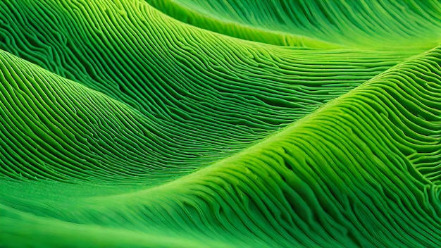 Abstract organic green lines as wallpaper background illustration Macro landscape wallpaper Wave