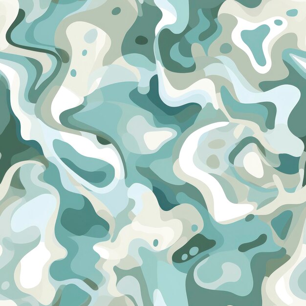Photo abstract organic shapes in a seamless arctic camouflage pattern ai generated