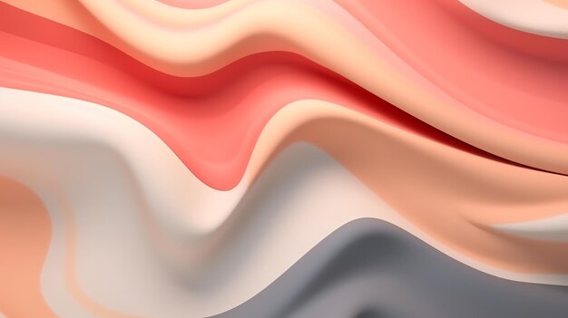 Abstract organic wallpaper liquid cream black orange and pink