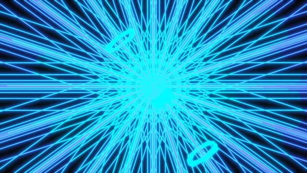 Фото Абстрактный декоративный фон геометрические фигуры в синем цвете меняют форму эффект солнечного света