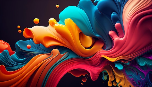 abstract P3 HDR colorful background 3D render