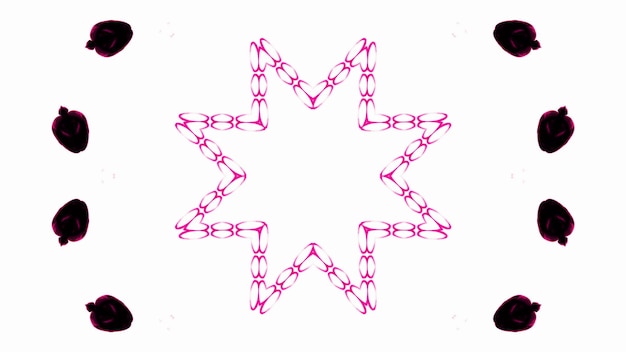 사진 추상 페인트 브러시 잉크 폭발 확산 부드러운 개념 대칭 패턴 장식 장식 만화경 운동 기하학적 원형 및 별 모양