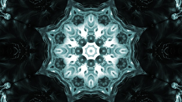 추상적인 페인트 브러쉬 잉크 폭발 확산 부드러운 개념 대칭 패턴 장식 장식 칼레도스코프 운동 기하학적 원과 별 모양