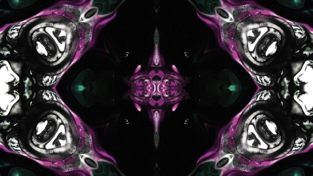 Foto abstract pennello inchiostro esplodere diffusione concept liscio disegno simmetrico ornamentale decorativo kaleidoscopio movimento circolo geometrico e forme stellari