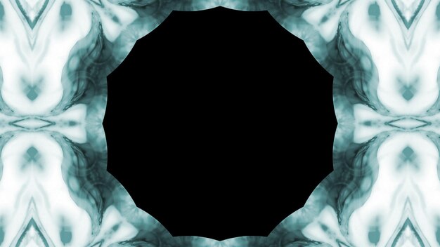 Абстрактная кисть Чернила взрываются Распространение Гладкая концепция Симметричный узор Декоративный декоративный калейдоскоп Движение Геометрический круг и формы звезды