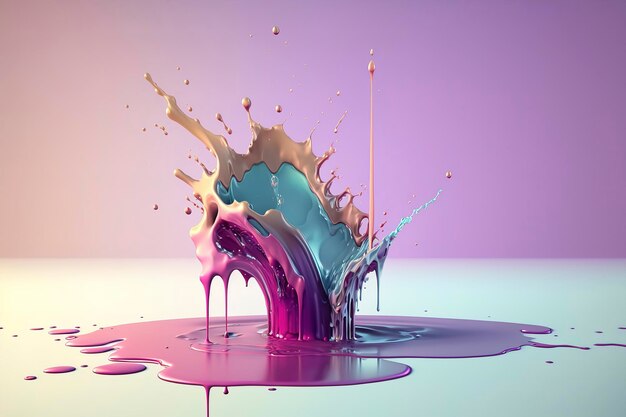 ABSTRACT PAINT SPLASH LIQUID WALLPAPER WITH PASTEL COLORS