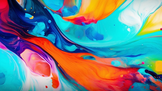 Abstract paint swirls background