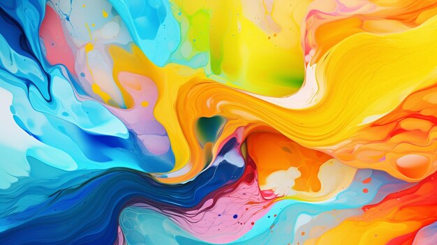 Abstract paint swirls background