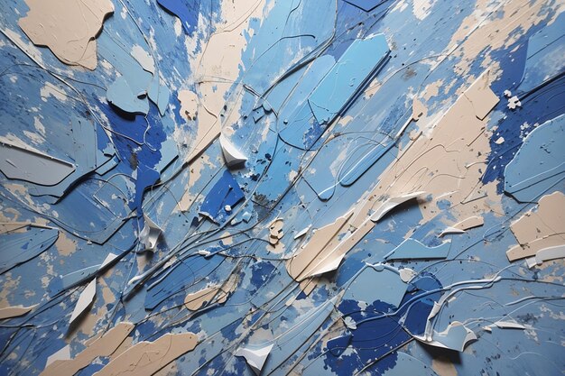 Abstract painted blue background