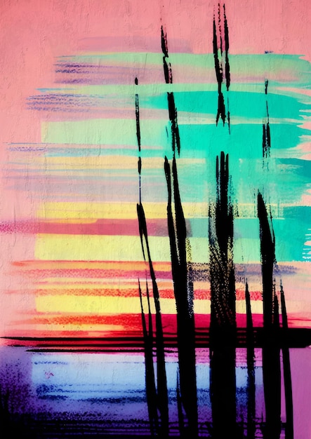 Abstract Painted Sunset
