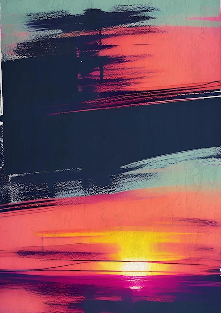 Abstract Painted Sunset