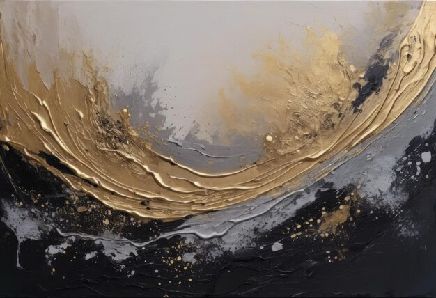 Abstract painting of black