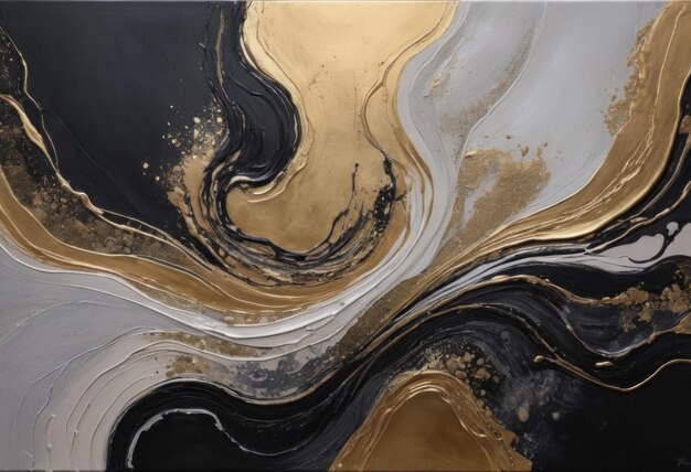 Abstract painting of black