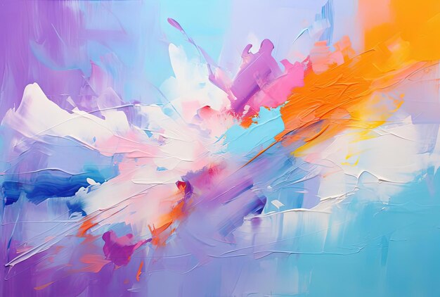 An abstract painting of bright colors that blend together in the style of richly colored skies