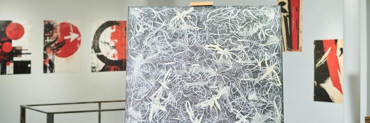 Photo ギャラリーのキャンバス上の抽象的な絵画