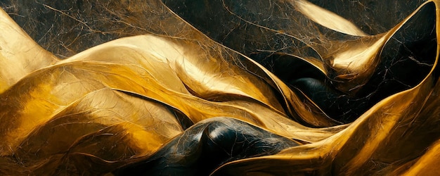 Abstract painting color texture modern futuristic pattern loseup of the painting luxury gold