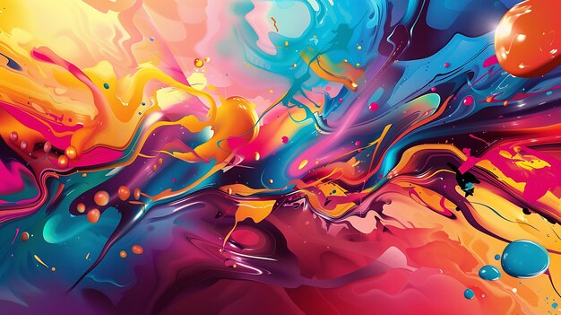 Abstract painting Colorful abstract painting with vibrant colors