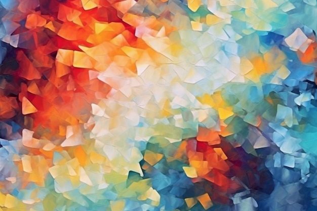 Abstract painting of a colorful background with a lot of small squares generative ai