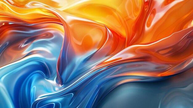 abstract painting of a colorful swirl of liquid and water generative ai