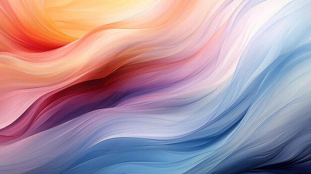 an abstract painting of a colorful wave