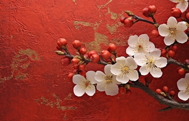 abstract painting flowers plant leaves gold element
