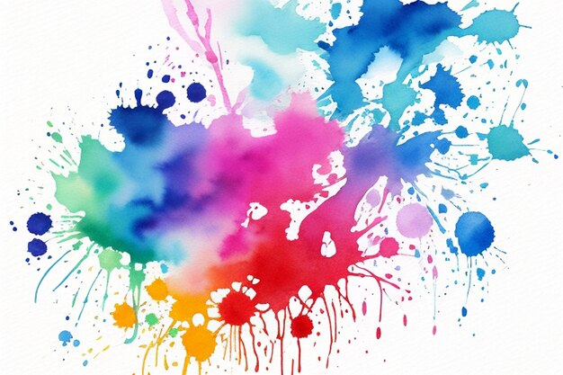 Abstract painting illustration watercolor splashes or stain isolated on transparent background