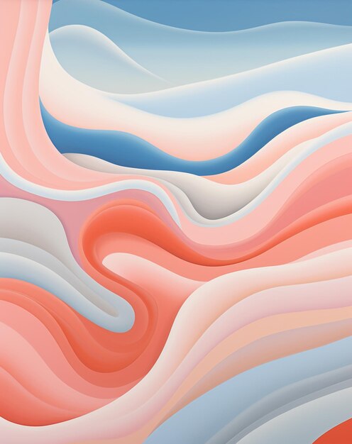 abstract painting of a wave of red generative ai