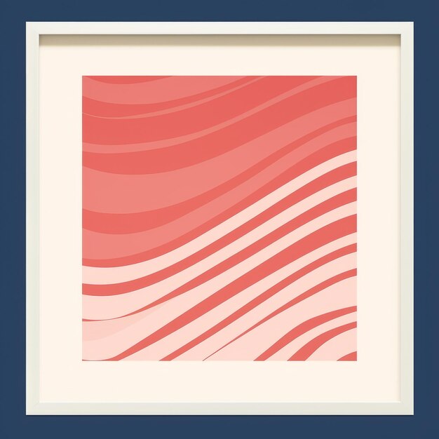 Foto un dipinto astratto di onde in rosa e bianco