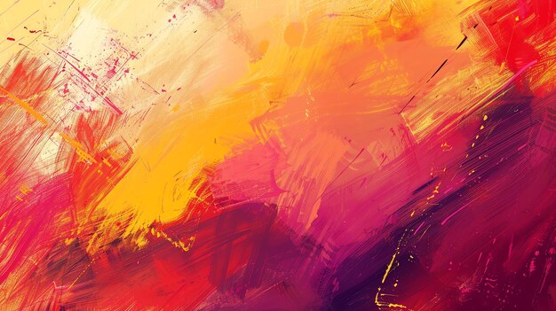 Abstract painting with bright and vibrant colors