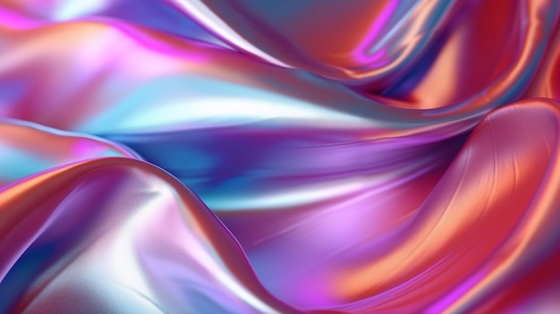 abstract painting with colorful streaming waves