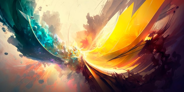 Abstract painting with lighting effects and give it dynamicsGenerative AI