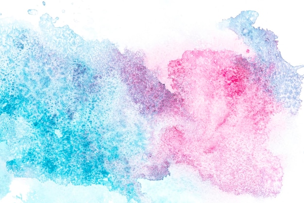 写真 白いピンクと青のペイントスポットを持つ抽象的な絵画