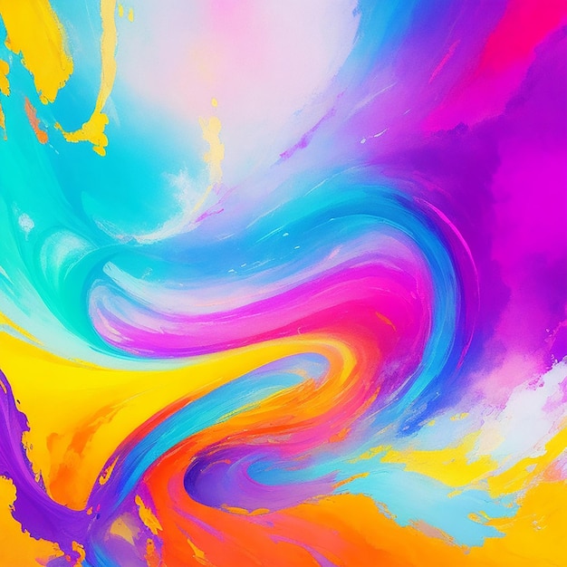 Abstract painting with vibrant colors generated by AI