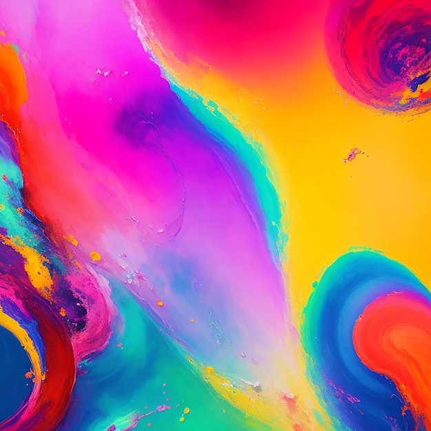 Abstract painting with vibrant colors generated by AI