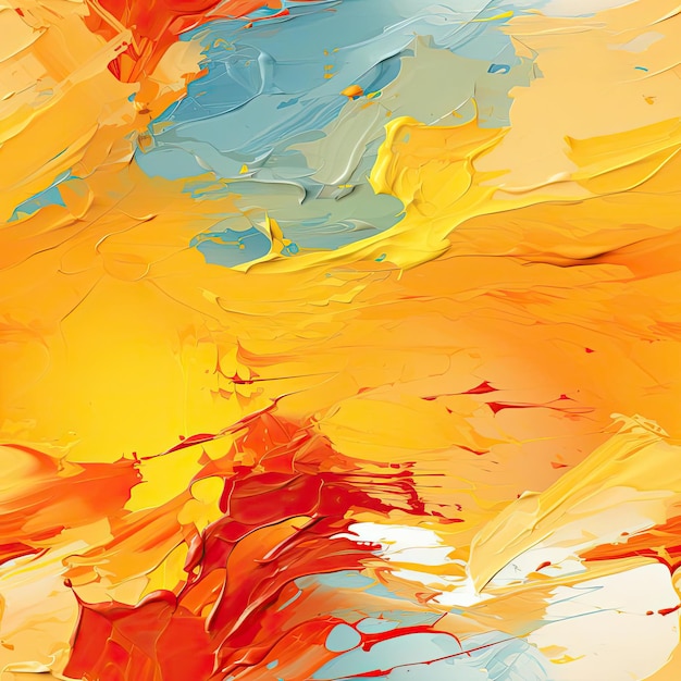 Abstract paintings with vibrant colors and impasto brushstrokes tiled