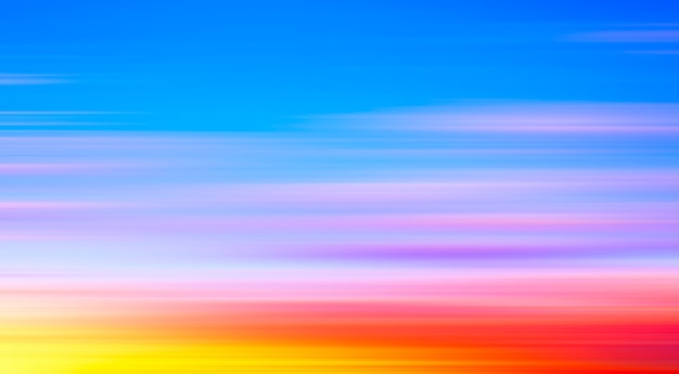 Photo abstract panoramic landscape of bright blurred  sunrise sunset