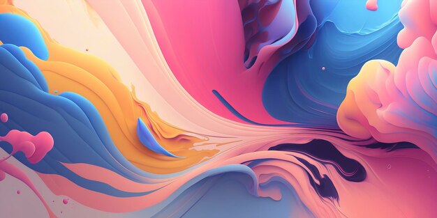 Premium Photo | Abstract panoramic wallpaper with a tranquil pastel ...