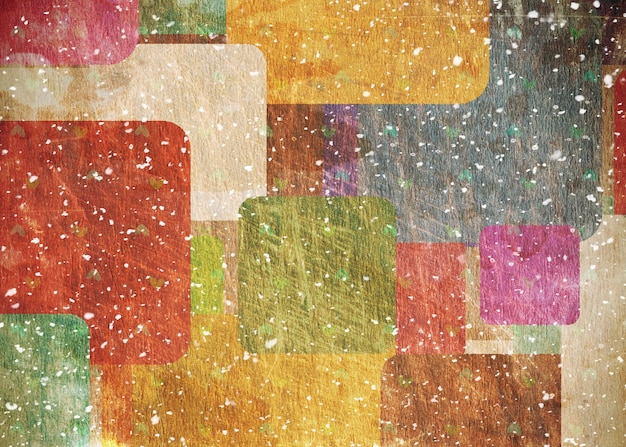 Абстрактный бумажный фон с красочными квадратами разных размеров