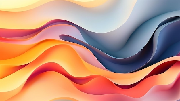 Abstract paper cut wavy liquid background layout design Generative AI